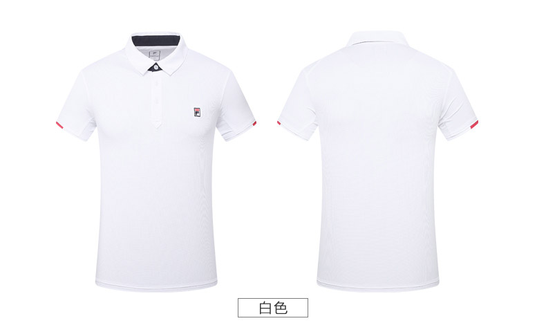 FILA Fila nam ngắn POLO2018 mới thời trang giản dị thể thao nam áo sơ mi thoáng khí ngắn T ngắn tay áo sơ mi polo trắng