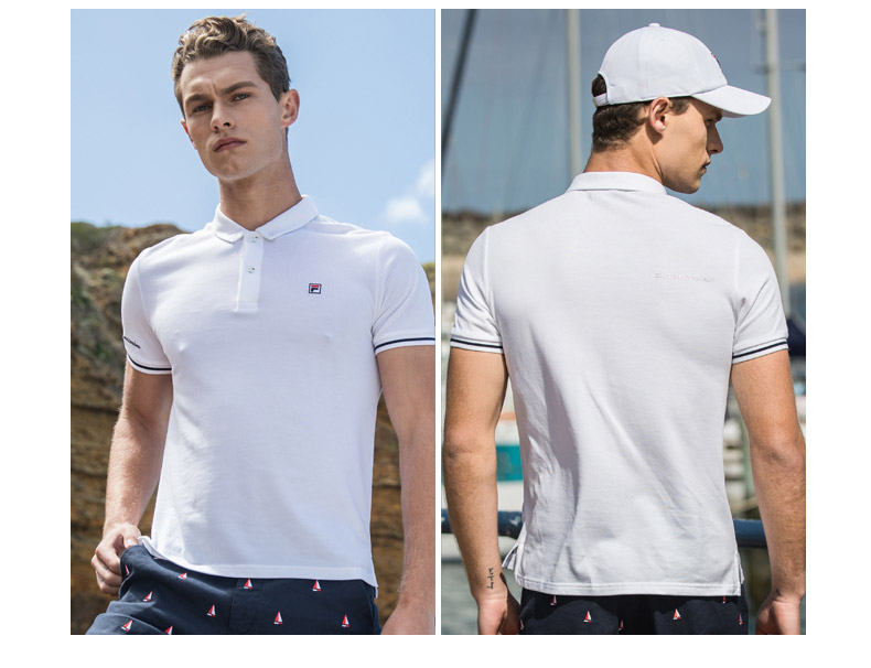 FILA Fila nam ngắn tay áo polo 2018 mùa hè mới hấp thụ độ ẩm thể thao thoáng khí giải trí POLO áo sơ mi nam áo thun nam polo