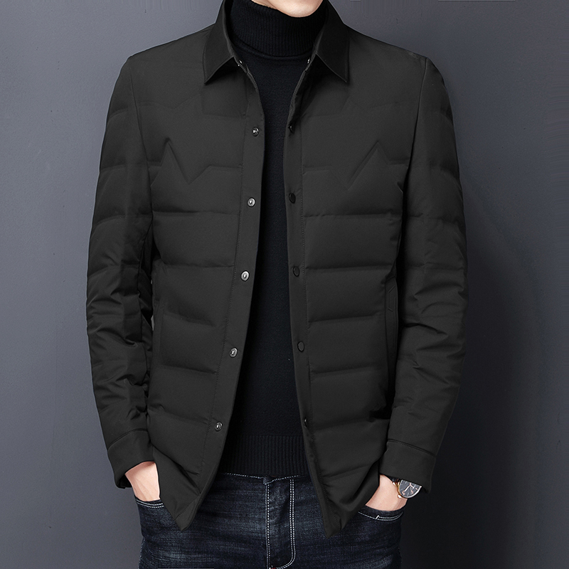 2021 Autumn Winter New Men's Down Clothes Jacket Handsome Gas Men's Down Blouse White Duck Suede Winter Dress Male Coat