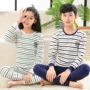 Quần áo trẻ em béo và bé gái thêm phân bón để tăng đồ lót cotton phù hợp với anh chị em trẻ em mặc quần áo mùa thu quần dài phần mỏng đồ pijama cho bé