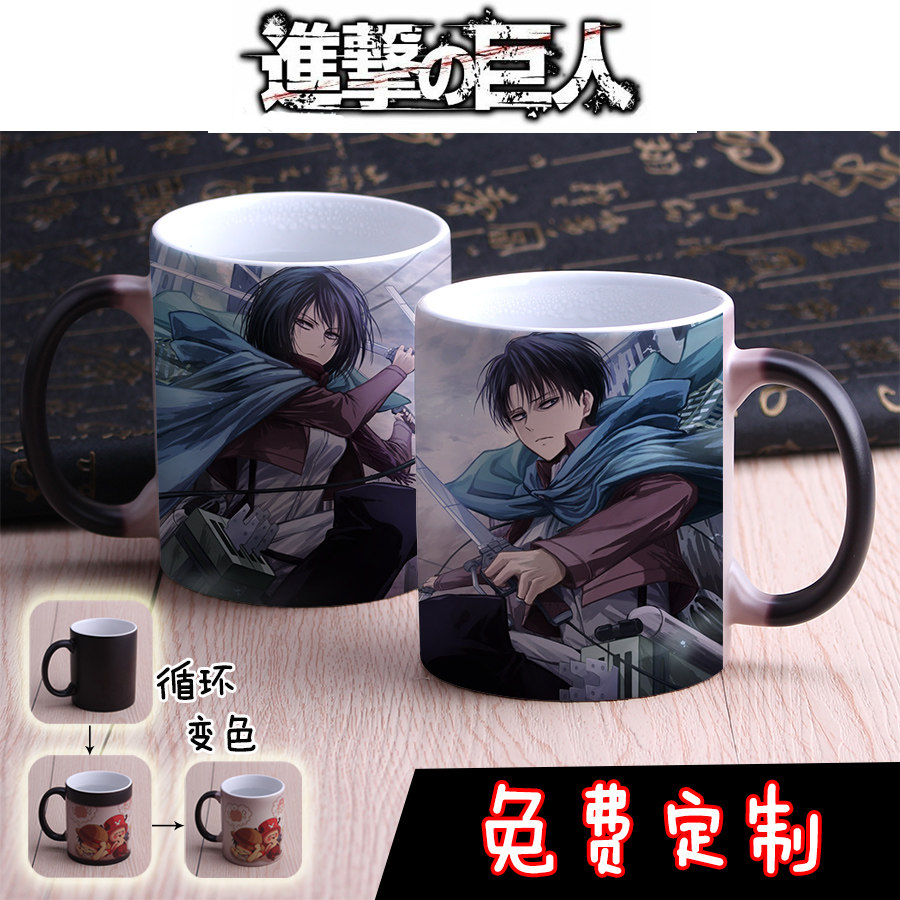 Giant Mug Cup Allen Triple Hat Livell Soldier Long Free Wing Ceramic Mark Discoloration Cup Water Cup