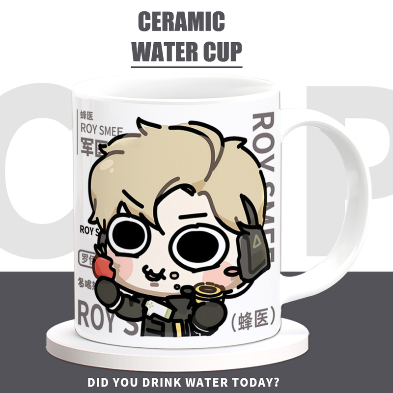 Delta Operation Peripheral Water Cup, Bee Doctor, Scary Claw, Red Wolf, Two-Dimensional Anime Ceramic Coffee Mug