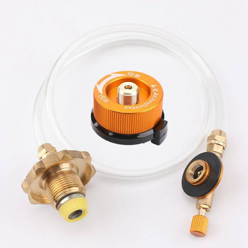 Outdoor flat gas tank inflatable valve Gas tank adapter valve Liquefied gas connecting pipe Long gas card conversion head