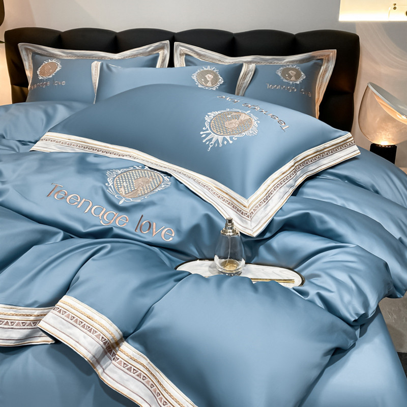 Upscale light extravaganza 120 long suede cotton four pieces of pure cotton full cotton bed Superior Sensation Bed bedding-Taobao