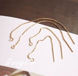 Коробка, цепочка, серьги, аксессуары, серебро 925 пробы, золото 14 карат, DIY