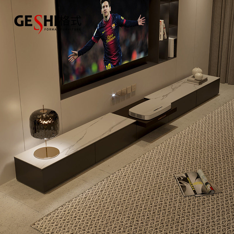 Nordic light luxury coffee table TV cabinet combination set laser intelligent modern simple small apartment living room floor cabinet
