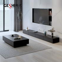 New STYLE MINIMALIST TEA TABLE TV CABINET COMPOSITION FASHION BLACK OAK MODERN FURNITURE LIVING ROOM LIGHT AND LUXURIOUS SIZE SHORT CABINET