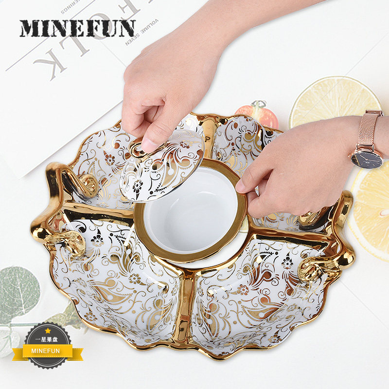 Nordic Fruit Plate Home Living Room Creative Modern Basket Tea Snack Cake Dried Fruit Plate Melon Seed Snack Box Tray - Taobao