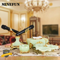 Eurostyle Luxurious Tissue Box Upscale Living-room Tea Table Draw Ashtrays Ornament Pendulum water fruit tray Four pieces of home suit