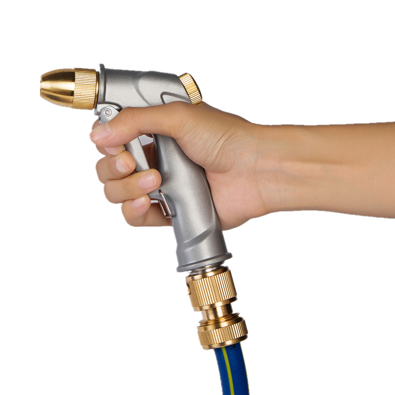 High-pressure water gun multifunctional car wash set full copper gun head punch joint accessories metal household watering nozzle