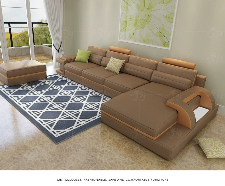 Yuefu Bộ bàn ghế phòng khách hiện đại tối giản Bộ bàn ghế sofa cà phê Tủ kết hợp tủ quần áo toàn bộ bộ ghế sofa da