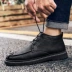 Giày nam Giày thủy triều mùa đông Giày nam Martin xu hướng giày cao hoang dã trong giày cotton ấm áp giản dị và cashmere sneaker nam Giay cao