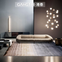 India imported tencel solid color gradient light luxury living room carpet modern minimalist minimalist bedroom high-end bedside carpet