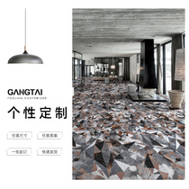 Custom carpet living room logo elevator hotel welcome mat Bedroom full of special-shaped round cement floor decoration