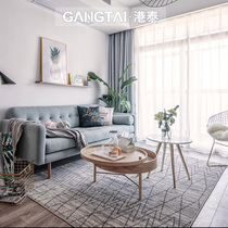 Modern simple geometric plaid Nordic ins style Japanese tatami mat Living room coffee table Bedroom carpet