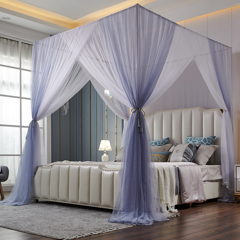 Three-door mosquito nets 1 5m beds Double color princess Wind 1 8m Double home bracket tator 2 m bed 1 2