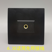 Black type 86 one 6 35 microphone microphone without welding twisting multimedia socket microphone panel