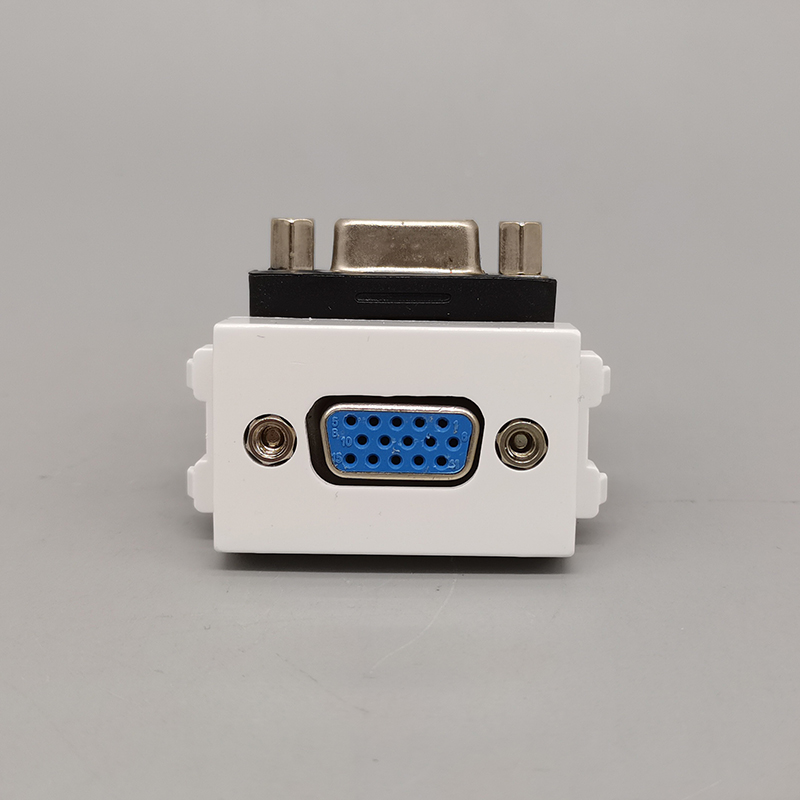 Type 128 VGA elbow module straight insertion 90 degrees L type mother to mother straight insert display projector socket 86 type