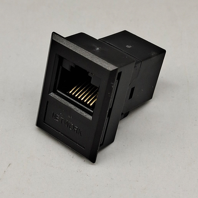 Black CAT5E Ultra - Five straight-through straight-plug network with bracket RJ45 network route information computer module deskplug