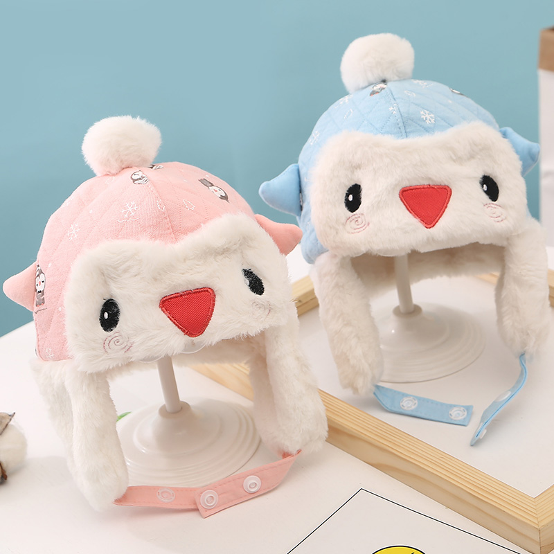 0 - 3 - 6 months baby hat autumn and winter baby female and female baby cap plus tide tide lightning cap cute superbu
