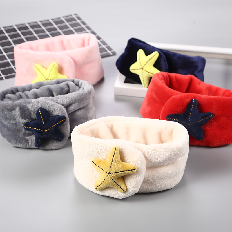 Children's neck autumn winter 1-2 years old male baby scarf warm and thickened spring autumn girl baby scarves wintery winter
