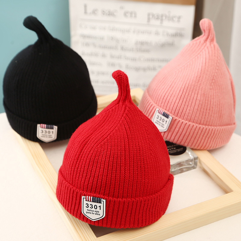 Newborn Baby Cap Infant Hair Line Hat Autumn Winter Pacifier Hat Knit Baby Male And Female Baby Hat Tide