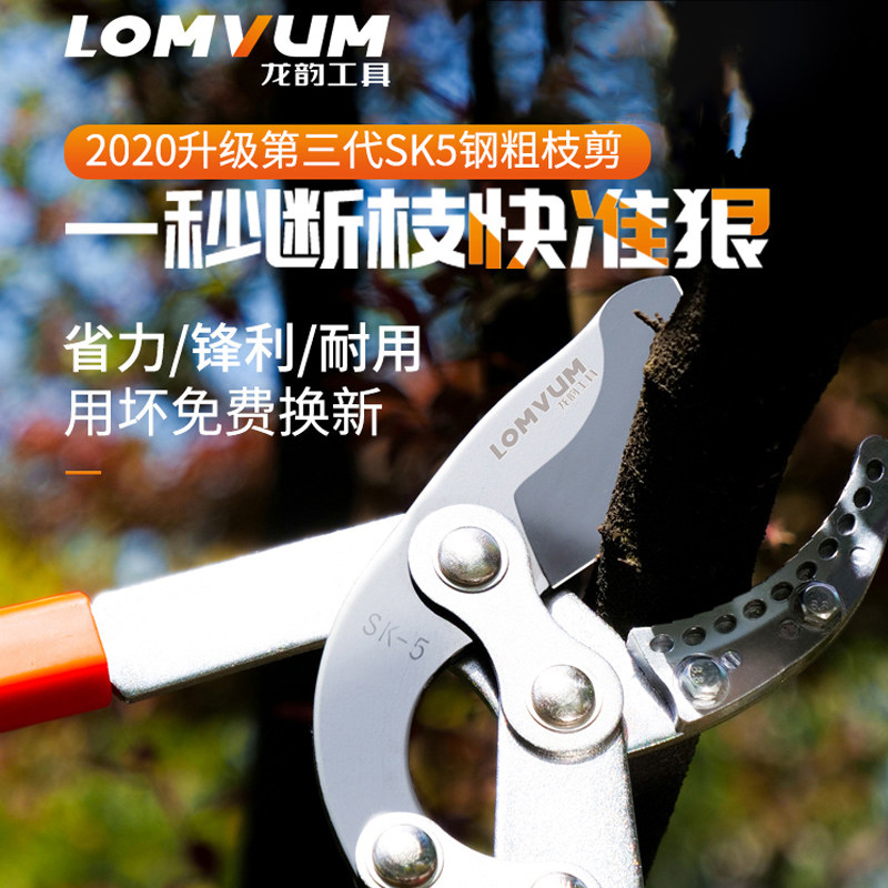 Dragon rhyme prunes Horticultural Scissors Trim Branches Fruit Tree Scissors Coarse Branches Cut Vigorous Scissors Labor-saving Landscaping Powerful Cut-Taobao