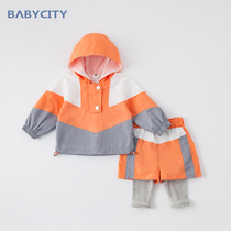 Baby charge suit suit 2021 Autumn New 1-3 year old boy Korean version of foreign style sports two-piece tide