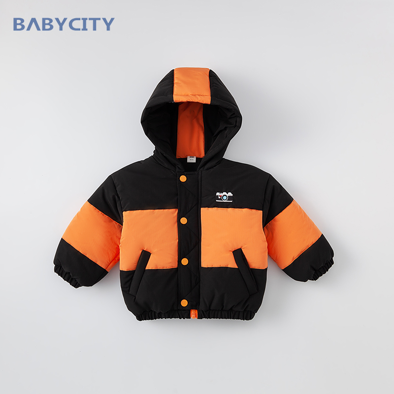 Boys' cotton-padded winter 2020 New thick warm children's coat Korean version of overalls baby Foreign pie coat