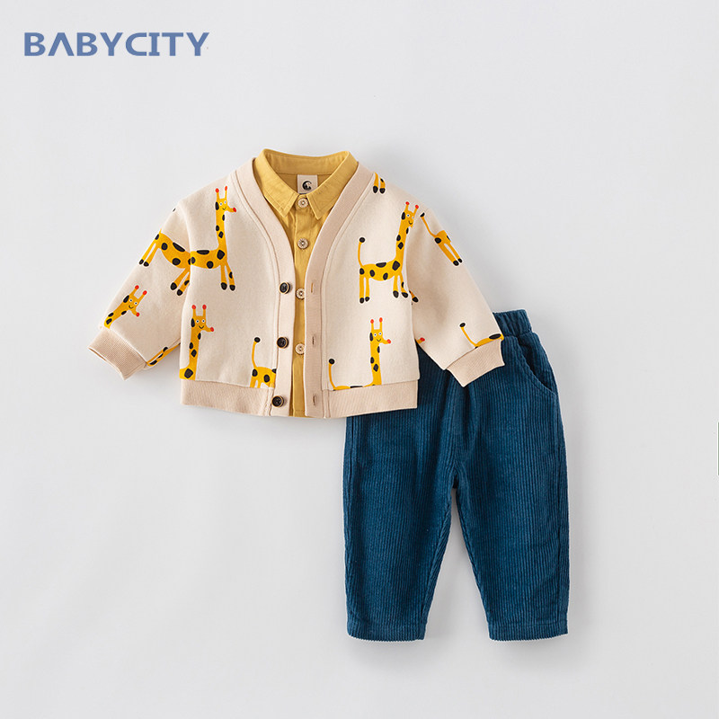 Baby Spring Clothing Suit Netting Red 1 A 3 Year Old Boy Gentleman Foreign Pie Three Sets Korean Version Handsome Young Boy Clothes Spring Autumn