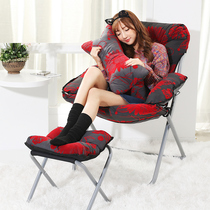 Creative lazy sofa single folding computer chair lunch break lunch chair office bed removable and washable Leisure back chair