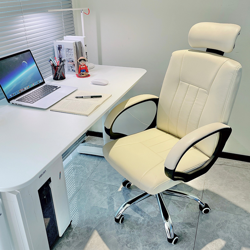 Computer chair Home comfortable office seat lift small swivel chair study writing desk bedroom long sitting back chair