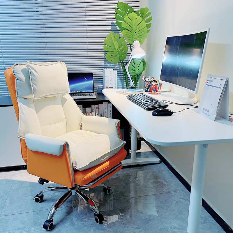 Computer chair home office chair comfortable for long time sitting boss chair book room desk sofa seat can lie liftable swivel chair