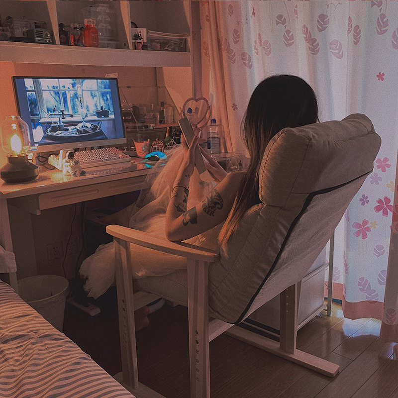 Sloth Sofa Bedroom Computer Sofa Dorm Room Chair Home Casual Balcony Folding Backrest Single Sofa Reclining Chair