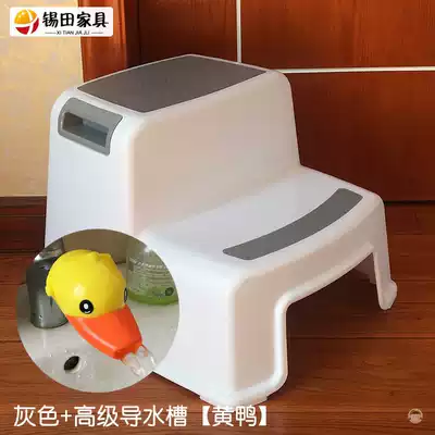 Ladder hand wash treasure treasure pool foot step on stool steps step wash table high wash children step on high building brush non-slip stool
