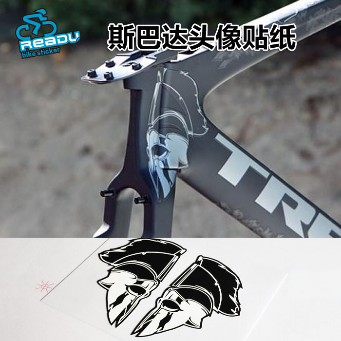 Trek family road bike frame head tube sticker Spartan avatar sticker bicycle sticker