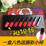 Mary 黛 佳 Bộ mỹ phẩm trang điểm Greedy Lip Glaze 8 Experience Pack Lip Glaze Complete Set