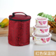 hộp cơm tự hâm nóng Gốm tươi bát ba mảnh hộp vi sóng ăn trưa có nắp tủ lạnh hộp kín hộp trái cây lớn bát ăn liền tùy chỉnh - Hộp cơm điện sưởi ấm hộp cơm văn phòng giữ nhiệt