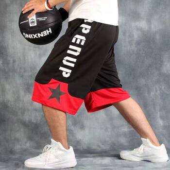 Basketball breathable over-the-knee hip-hop plus size sports shorts