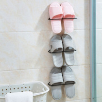 Bathroom slipper rack Wall-mounted hole-free simple space-saving shoe holder Bathroom shoe rack Slipper rack storage rack