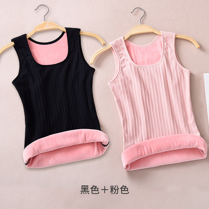 Ấm vest cô gái dày nhung mặc sling bông chặt chẽ bên trong sinh lạnh đang lớn mùa đông áo khoác đồ lót