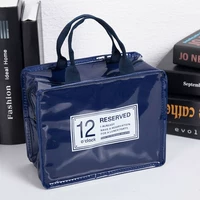 Водонепроницаемая модель из лакированной кожи темно-синего цвета 21*11,5*17см