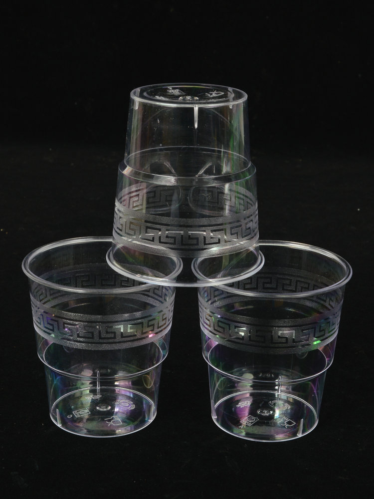 Household disposable cup thickened aviation cup Transparent hard plastic cup Food grade office cup Beverage cup 100