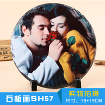 Personality custom thermal transfer lithograph crafts factory direct sale blank bright matte slate painting 57 consumables