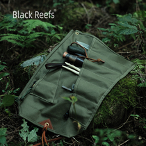 Black Reefs knife storage bag Black Reef waterproof oil wax canvas knife bag BC wear-resistant portable wood kit