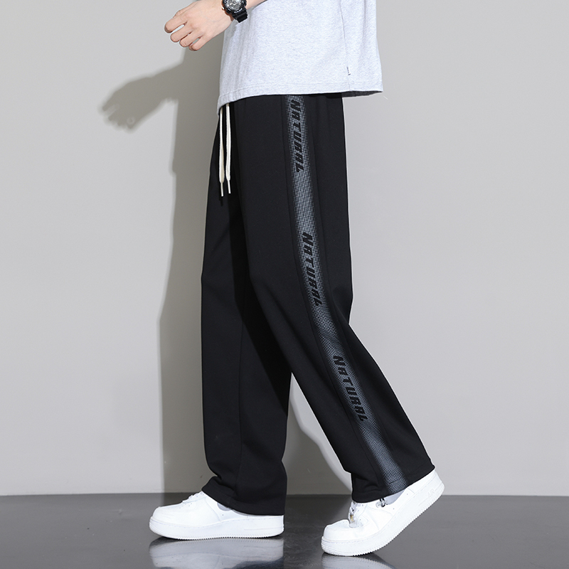 Spring and Summer Pants for Boys, Junior High and High School Students, Loose Straight Casual Trousers, Teenagers and Older Children's Sports Sweatpants