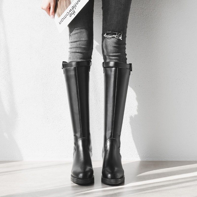 Thin knight boots women's high boots but knee thick legs fat mm boots fat girl boots big tube circumference women's boots boots