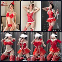 Silk stocking erotic uniform sexual feelings but sexual suggestive clothing Uniform Trap Sentix Christmas Spice Pajamas Qqny