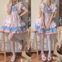 Maid Dress Powder Blue Spice Cosplay Everyday Cute Lolita Uniform Seductive Maid Suit Dress Dress