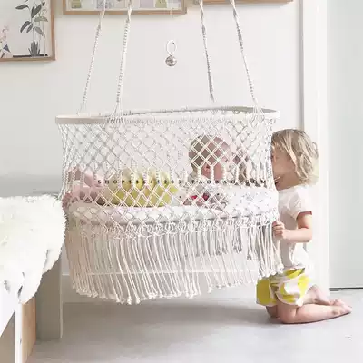 Tassel baby cradle newborn soothing Shaker children's special photography sleeping basket ins coax sleeping Shaker treasure bed